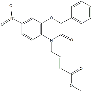 methyl 4-{7-nitro-3-oxo-2-phenyl-2,3-dihydro-4H-1,4-benzoxazin-4-yl}-2-butenoate Structure