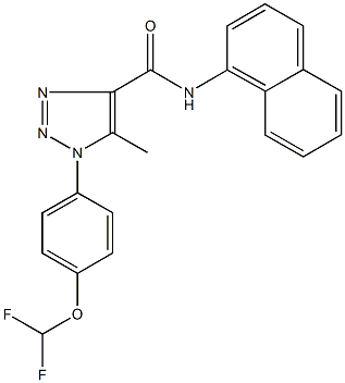 1-[4-(difluoromethoxy)phenyl]-5-methyl-N-(1-naphthyl)-1H-1,2,3-triazole-4-carboxamide Struktur