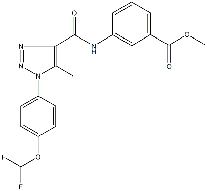 methyl 3-[({1-[4-(difluoromethoxy)phenyl]-5-methyl-1H-1,2,3-triazol-4-yl}carbonyl)amino]benzoate Struktur