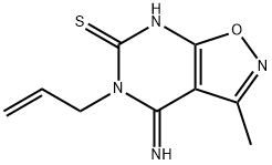 5-allyl-4-imino-3-methyl-4,5-dihydroisoxazolo[5,4-d]pyrimidine-6-thiol,944772-57-0,结构式