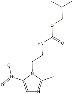 isobutyl 2-{5-nitro-2-methyl-1H-imidazol-1-yl}ethylcarbamate 结构式