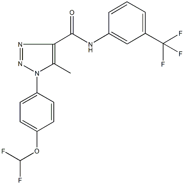 1-[4-(difluoromethoxy)phenyl]-5-methyl-N-[3-(trifluoromethyl)phenyl]-1H-1,2,3-triazole-4-carboxamide Struktur