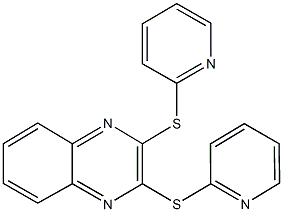 2,3-bis(2-pyridinylsulfanyl)quinoxaline 结构式