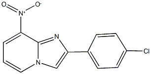 2-(4-chlorophenyl)-8-nitroimidazo[1,2-a]pyridine 化学構造式