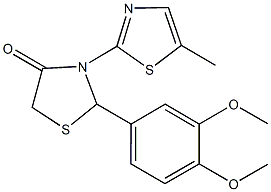 944773-24-4 2-(3,4-dimethoxyphenyl)-3-(5-methyl-1,3-thiazol-2-yl)-1,3-thiazolidin-4-one