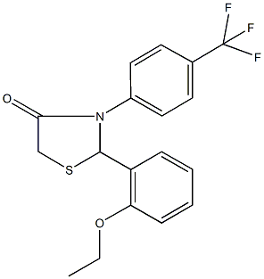 2-(2-ethoxyphenyl)-3-[4-(trifluoromethyl)phenyl]-1,3-thiazolidin-4-one Structure