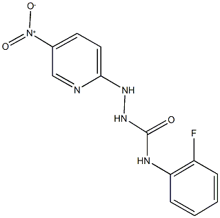 N-(2-fluorophenyl)-2-{5-nitro-2-pyridinyl}hydrazinecarboxamide 结构式