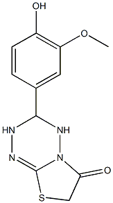 3-(4-hydroxy-3-methoxyphenyl)-3,4-dihydro-2H-[1,3]thiazolo[3,2-b][1,2,4,5]tetraazin-6(7H)-one|