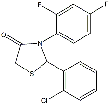 2-(2-chlorophenyl)-3-(2,4-difluorophenyl)-1,3-thiazolidin-4-one,944773-57-3,结构式