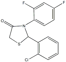 2-(2-chlorophenyl)-3-(2,4-difluorophenyl)-1,3-thiazolidin-4-one Structure