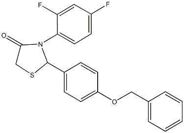 2-[4-(benzyloxy)phenyl]-3-(2,4-difluorophenyl)-1,3-thiazolidin-4-one Struktur