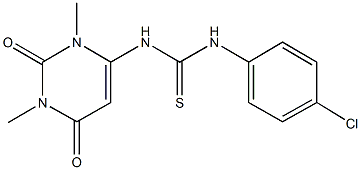 N-(4-chlorophenyl)-N'-(1,3-dimethyl-2,6-dioxo-1,2,3,6-tetrahydro-4-pyrimidinyl)thiourea Structure