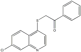 2-[(7-chloro-4-quinolinyl)sulfanyl]-1-phenylethanone Structure