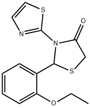 2-(2-ethoxyphenyl)-3-(1,3-thiazol-2-yl)-1,3-thiazolidin-4-one Struktur