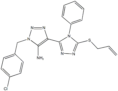 4-[5-(allylsulfanyl)-4-phenyl-4H-1,2,4-triazol-3-yl]-1-(4-chlorobenzyl)-1H-1,2,3-triazol-5-ylamine,944773-84-6,结构式