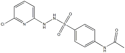 N-(4-{[2-(6-chloro-2-pyridinyl)hydrazino]sulfonyl}phenyl)acetamide 结构式