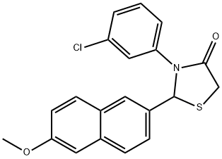 3-(3-chlorophenyl)-2-(6-methoxy-2-naphthyl)-1,3-thiazolidin-4-one|