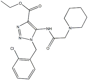 ethyl 1-(2-chlorobenzyl)-5-[(1-piperidinylacetyl)amino]-1H-1,2,3-triazole-4-carboxylate,944774-25-8,结构式