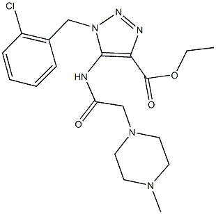 ethyl 1-(2-chlorobenzyl)-5-{[(4-methyl-1-piperazinyl)acetyl]amino}-1H-1,2,3-triazole-4-carboxylate Structure