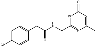 2-(4-chlorophenyl)-N-[(4-methyl-6-oxo-1,6-dihydro-2-pyrimidinyl)methyl]acetamide Structure