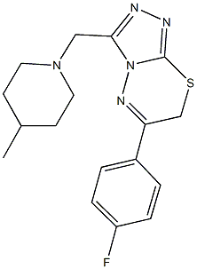 6-(4-fluorophenyl)-3-[(4-methyl-1-piperidinyl)methyl]-7H-[1,2,4]triazolo[3,4-b][1,3,4]thiadiazine Structure