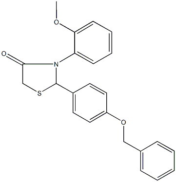 2-[4-(benzyloxy)phenyl]-3-(2-methoxyphenyl)-1,3-thiazolidin-4-one|