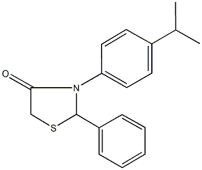 3-(4-isopropylphenyl)-2-phenyl-1,3-thiazolidin-4-one Structure