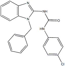 N-(1-benzyl-1H-benzimidazol-2-yl)-N'-(4-chlorophenyl)urea Struktur
