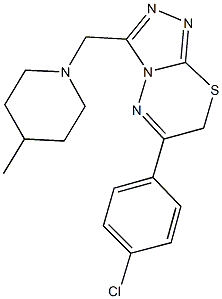 6-(4-chlorophenyl)-3-[(4-methyl-1-piperidinyl)methyl]-7H-[1,2,4]triazolo[3,4-b][1,3,4]thiadiazine Structure