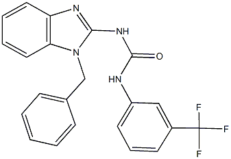 N-(1-benzyl-1H-benzimidazol-2-yl)-N'-[3-(trifluoromethyl)phenyl]urea Structure