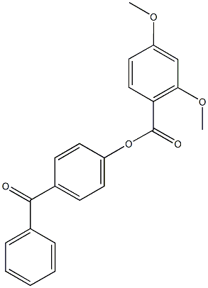4-benzoylphenyl 2,4-dimethoxybenzoate Struktur