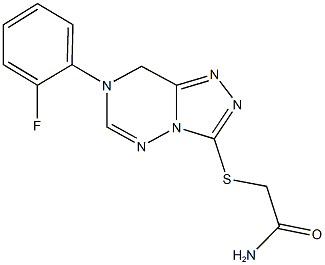 2-{[7-(2-fluorophenyl)-7,8-dihydro[1,2,4]triazolo[3,4-f][1,2,4]triazin-3-yl]sulfanyl}acetamide Struktur