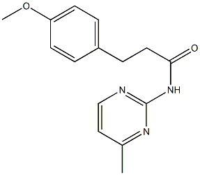 3-(4-methoxyphenyl)-N-(4-methyl-2-pyrimidinyl)propanamide 结构式