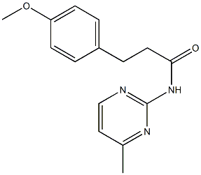 3-(4-methoxyphenyl)-N-(4-methyl-2-pyrimidinyl)propanamide 化学構造式