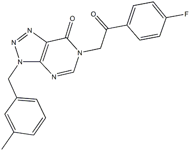 6-[2-(4-fluorophenyl)-2-oxoethyl]-3-(3-methylbenzyl)-3,6-dihydro-7H-[1,2,3]triazolo[4,5-d]pyrimidin-7-one 结构式
