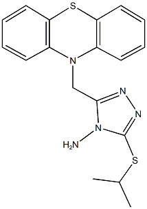 3-(isopropylsulfanyl)-5-(10H-phenothiazin-10-ylmethyl)-4H-1,2,4-triazol-4-ylamine|