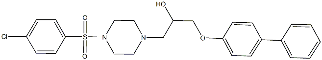 944775-56-8 1-([1,1'-biphenyl]-4-yloxy)-3-{4-[(4-chlorophenyl)sulfonyl]-1-piperazinyl}-2-propanol