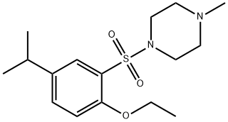 ethyl 4-isopropyl-2-[(4-methyl-1-piperazinyl)sulfonyl]phenyl ether 结构式