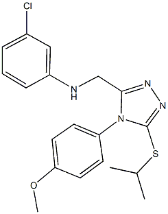 N-(3-chlorophenyl)-N-{[5-(isopropylsulfanyl)-4-(4-methoxyphenyl)-4H-1,2,4-triazol-3-yl]methyl}amine Struktur