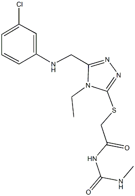 944775-66-0 N-[({5-[(3-chloroanilino)methyl]-4-ethyl-4H-1,2,4-triazol-3-yl}sulfanyl)acetyl]-N'-methylurea