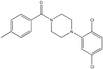 1-(2,5-dichlorophenyl)-4-(4-methylbenzoyl)piperazine Structure