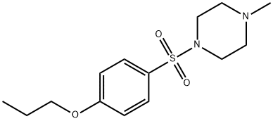 1-methyl-4-[(4-propoxyphenyl)sulfonyl]piperazine 化学構造式
