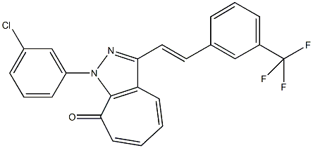 1-(3-chlorophenyl)-3-{2-[3-(trifluoromethyl)phenyl]vinyl}cyclohepta[c]pyrazol-8(1H)-one|