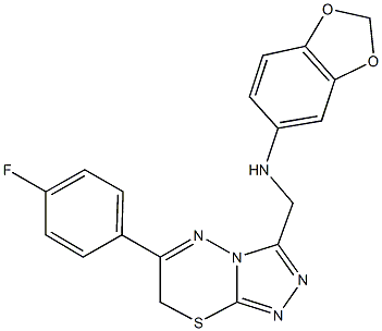 N-(1,3-benzodioxol-5-yl)-N-{[6-(4-fluorophenyl)-7H-[1,2,4]triazolo[3,4-b][1,3,4]thiadiazin-3-yl]methyl}amine Structure