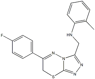 N-{[6-(4-fluorophenyl)-7H-[1,2,4]triazolo[3,4-b][1,3,4]thiadiazin-3-yl]methyl}-N-(2-methylphenyl)amine,944776-03-8,结构式