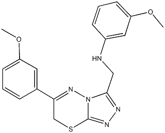 N-(3-methoxyphenyl)-N-{[6-(3-methoxyphenyl)-7H-[1,2,4]triazolo[3,4-b][1,3,4]thiadiazin-3-yl]methyl}amine,944776-07-2,结构式