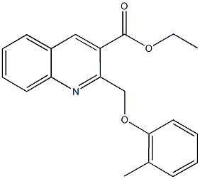 ethyl 2-[(2-methylphenoxy)methyl]-3-quinolinecarboxylate Structure