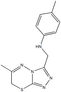 N-(4-methylphenyl)-N-[(6-methyl-7H-[1,2,4]triazolo[3,4-b][1,3,4]thiadiazin-3-yl)methyl]amine 结构式