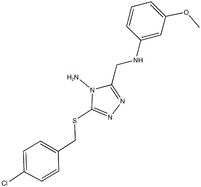 944776-23-2 3-[(4-chlorobenzyl)sulfanyl]-5-[(3-methoxyanilino)methyl]-4H-1,2,4-triazol-4-amine