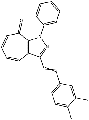 3-[2-(3,4-dimethylphenyl)vinyl]-1-phenylcyclohepta[c]pyrazol-8(1H)-one|